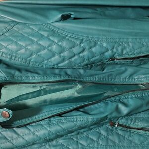 Ci Sono Aqua Quilted Bomber Jacket